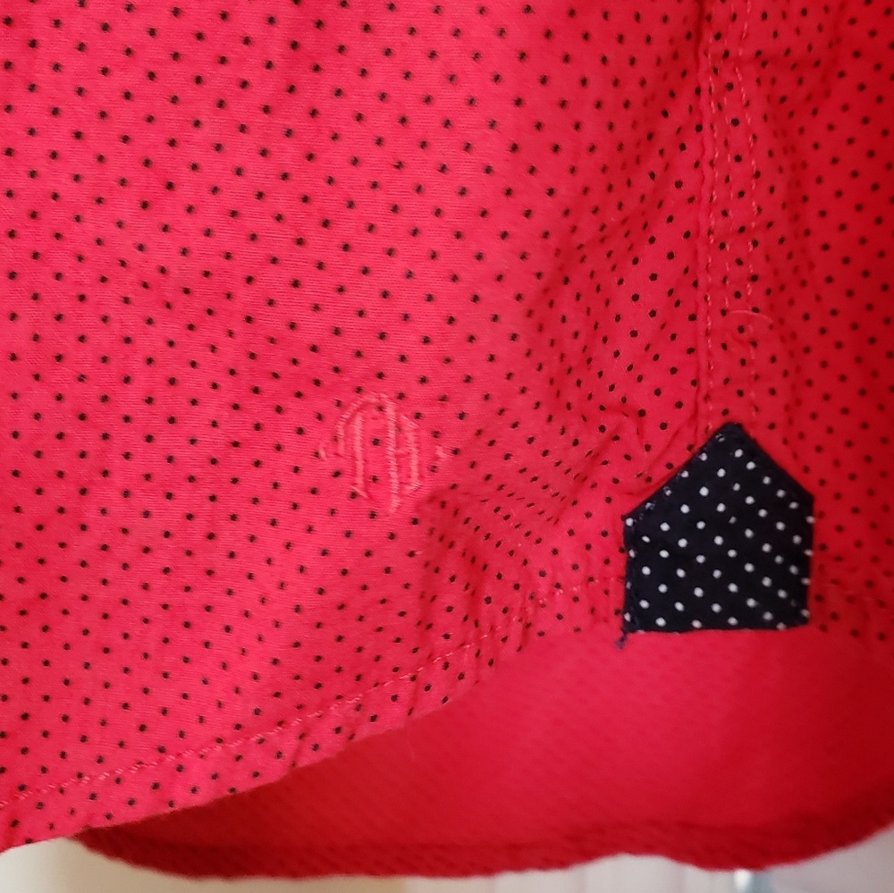 Tommy Hilfiger Red Button Down with Navy Accents - Picture 6 of 7